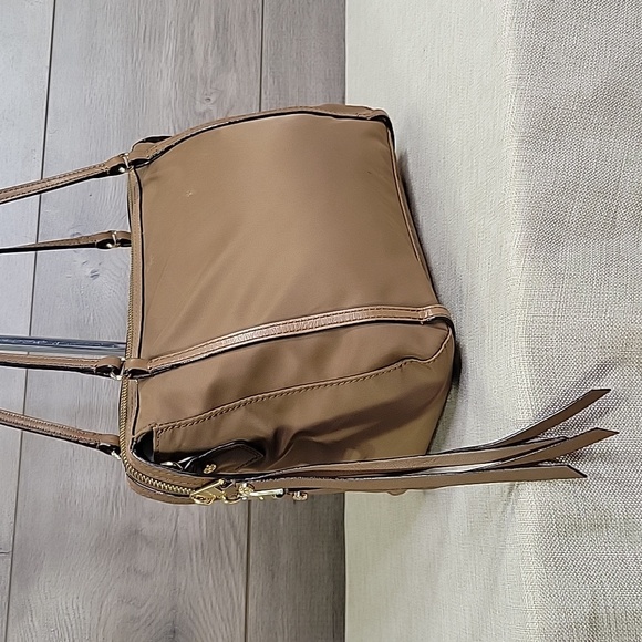 MZ Wallace Brown Nylon Leather Shoulder Bag - Picture 2 of 13